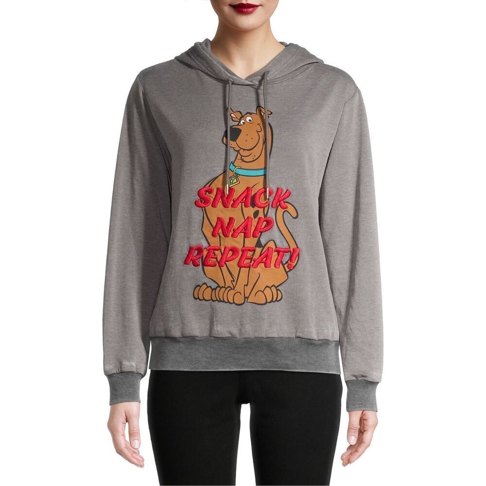 NWT Womens Scooby Doo Stitched Soft Spun Hoodie Sweatshirt - Sz S 3/5